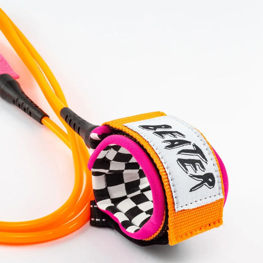 Catch Surf - Beater 8' Leash - Orange & Pink Surfboard Leashes Catch Surf