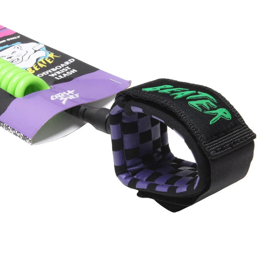Catch Surf - Beater Bodyboard Leash - Green & Purple Surfboard Leashes Catch Surf