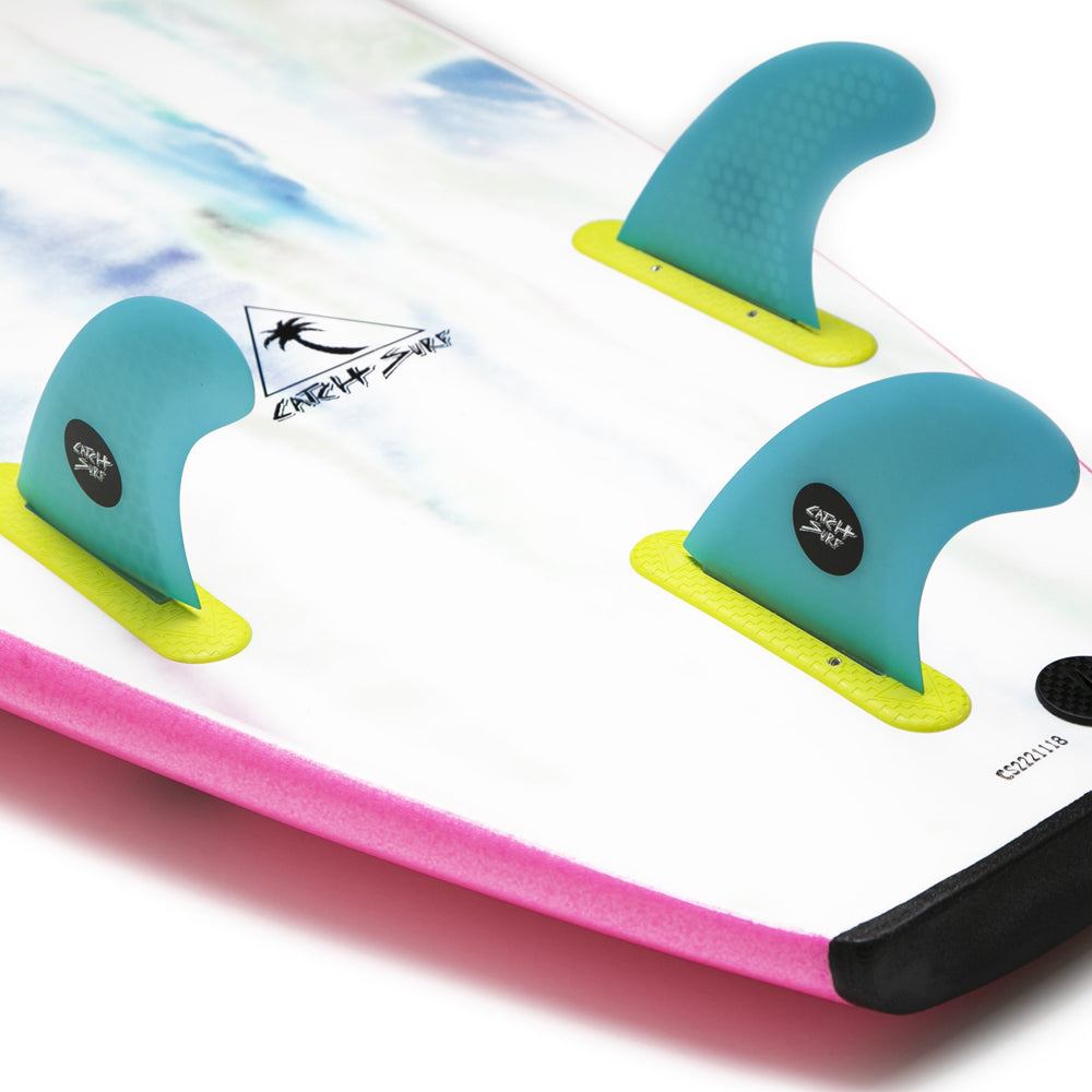 Catch Surf - Ultra Hi-Perf Tri Fin Kit - Cyan Surfboard Fins Catch Surf