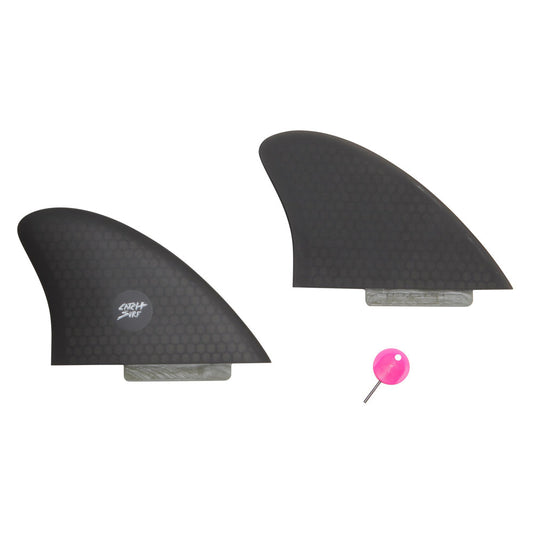 Catch Surf - Ultra Hi-Perf Twin Fin Kit - Black Surfboard Fins Catch Surf