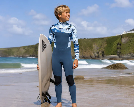 Alder Kids Comp CX Junior 4/3mm Chest Zip Camo Wetsuit Wetsuits Alder Age 6 4/3mm Fullsuit