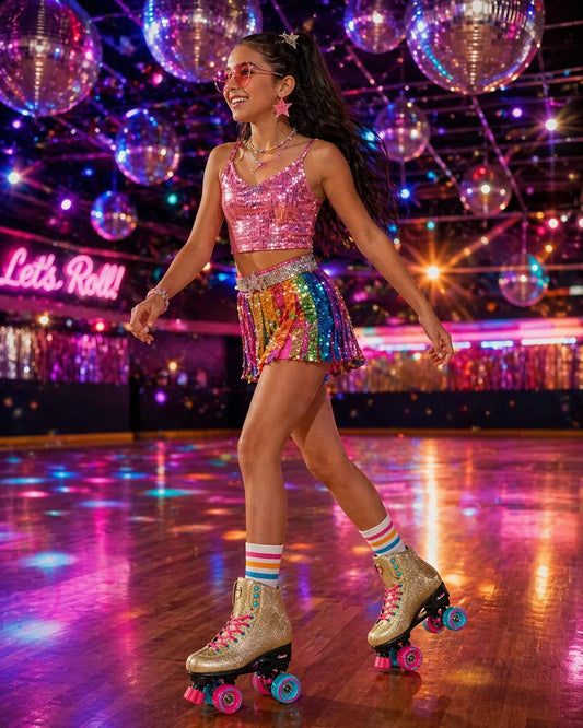 Rookie Rollerskates BUMP Rollerdisco V2 Roller Skate Kids Adult Boots Roller Skates Rookie 4 CHILD UK