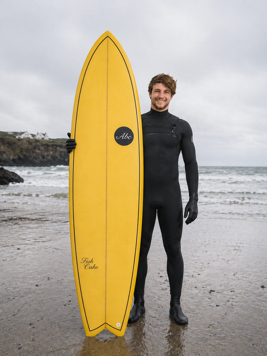 ABC Fishcake Surfboard Yellow 6'6" Fish ABC