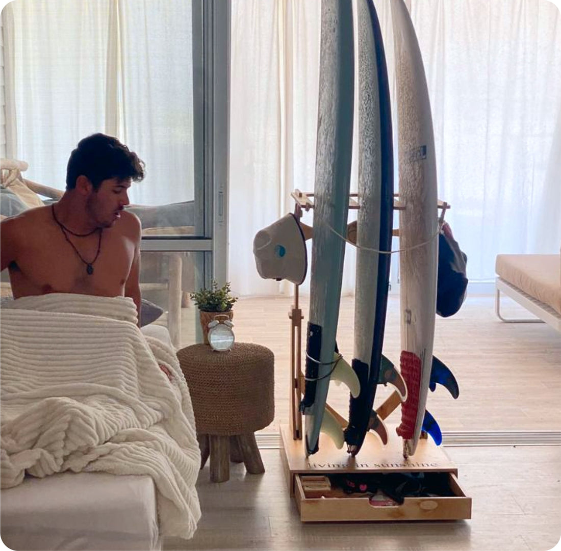 The Spirit rack 3 boards surfboard stand Vissla