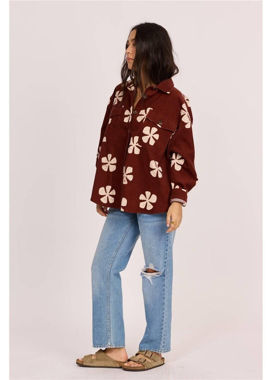 Sisstrevolution Lush Palms Woven ladies blouse Sisstrevolution