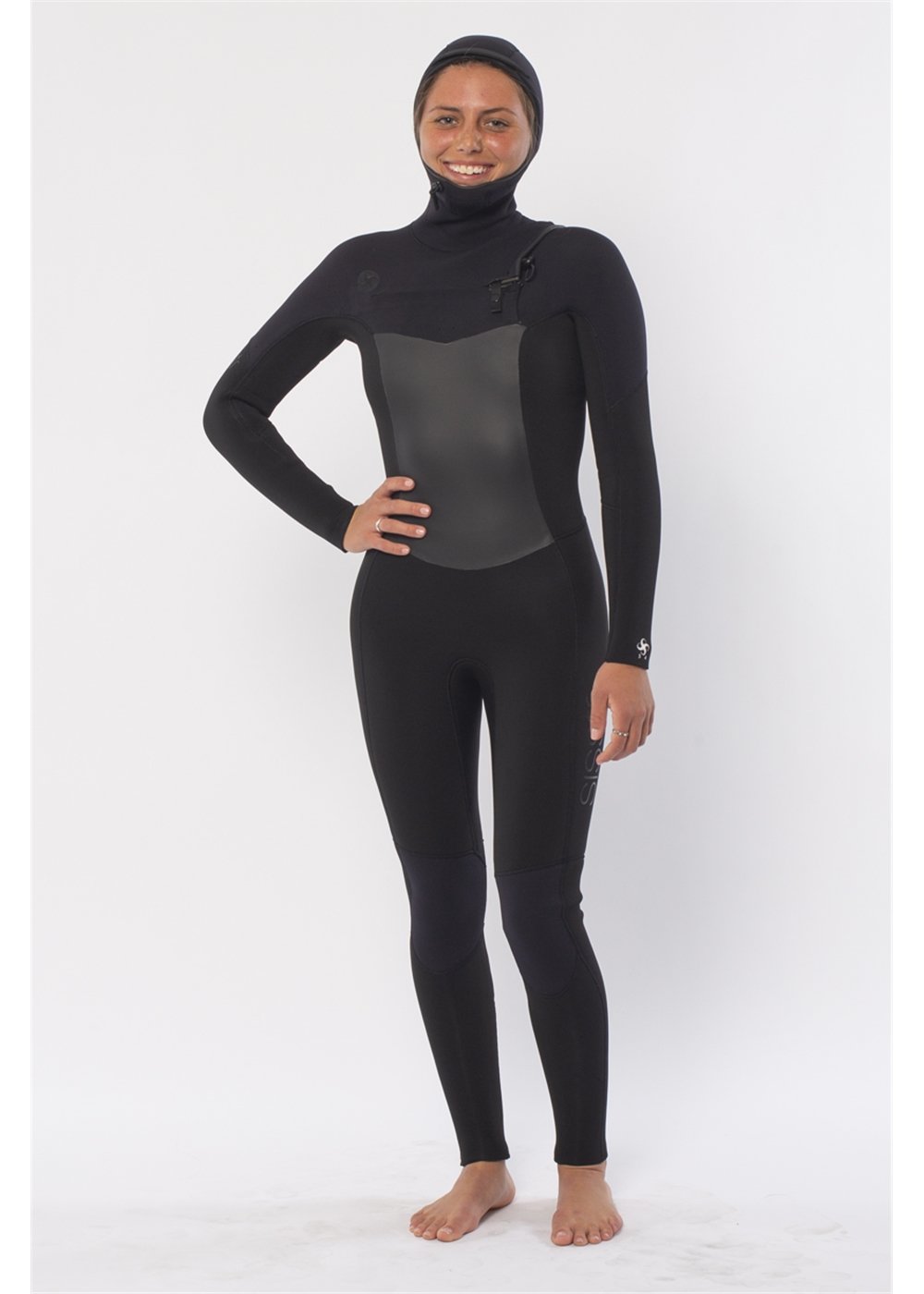 Sisstr 7 seas 5/4 Hooded Chest Zip Wetsuit ladies wetsuits Sisstr Black UK4