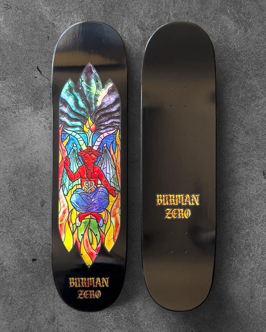 Zero Skateboard Deck Stained Glass Burman 8.5" Skateboard Deck Zero