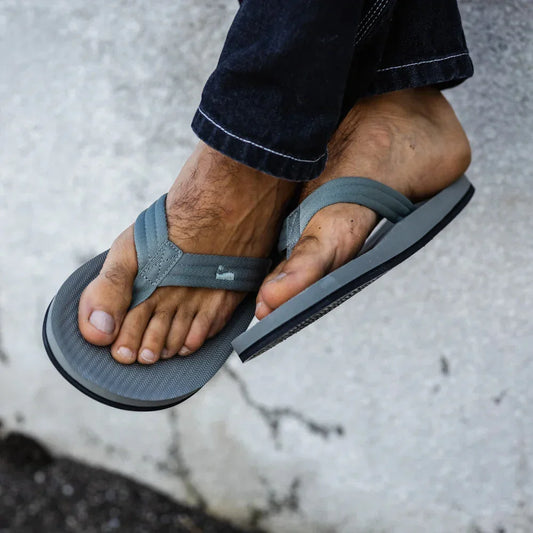 Indosole - Mens Flip Flops - Easy Living - Granite Sandals Indosole