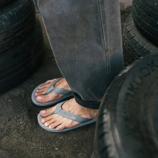 Indosole - Mens Flip Flops - Easy Living Lite - Granite Sandals Indosole