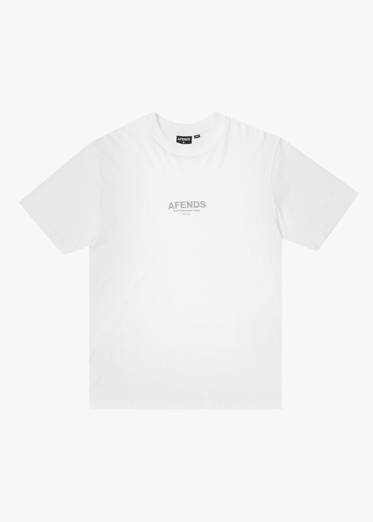 AFENDS Vinyl Retro Tee - White tee shirt AFENDS