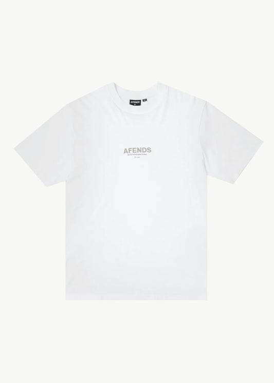 AFENDS Vinyl Retro Tee - White tee shirt AFENDS