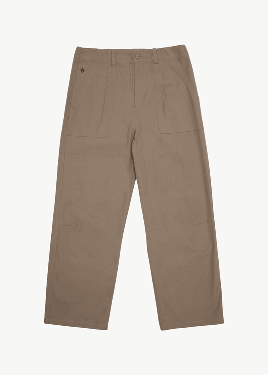 AFENDS Glider Pleated Pant - Fossil pant AFENDS