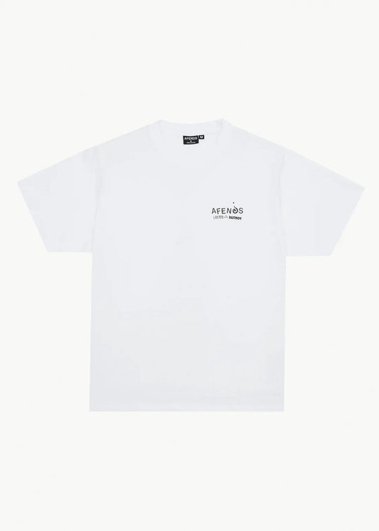 AFENDS Mind Over Heavyweight Boxy Tee - White tee shirt Vissla