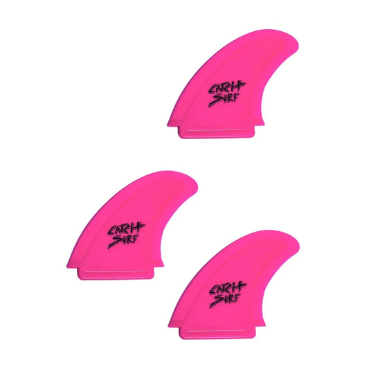 Catch Surf - Safety Edge Tri Fin Kit - Hot Pink Surfboard Fins Catch Surf