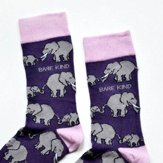 Save the Elephants Bamboo Socks Socks Bare Kind