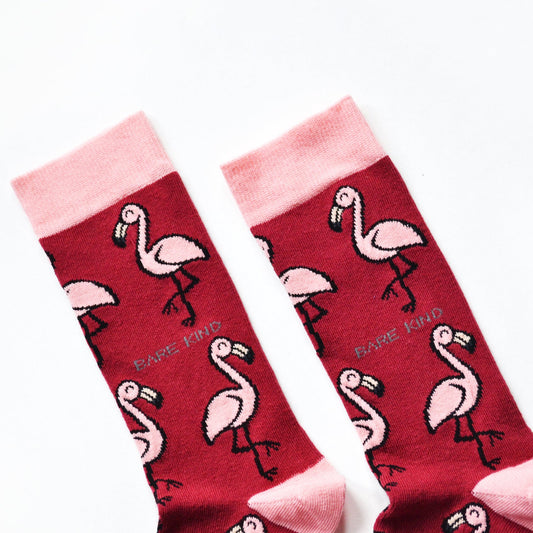 Save the Flamingos Bamboo Socks Socks Bare Kind