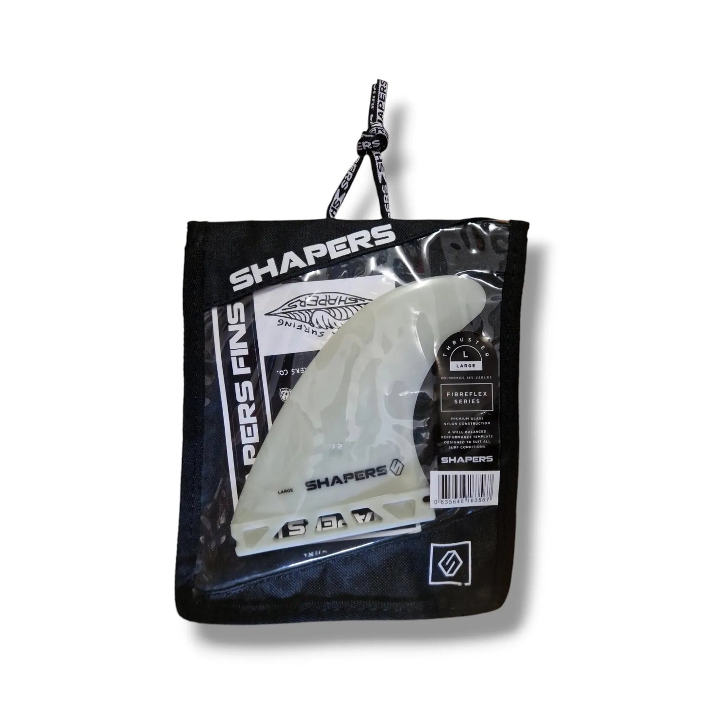 Shapers Fins Fibre-Flex Large Thruster Futures Compatible Thruster Set Shapers Fins