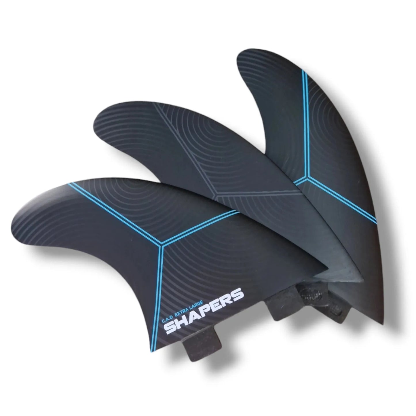 Shapers Fins CAD Airlite Extra Large Thruster Set FCS Compatible Thruster Set Shapers Fins