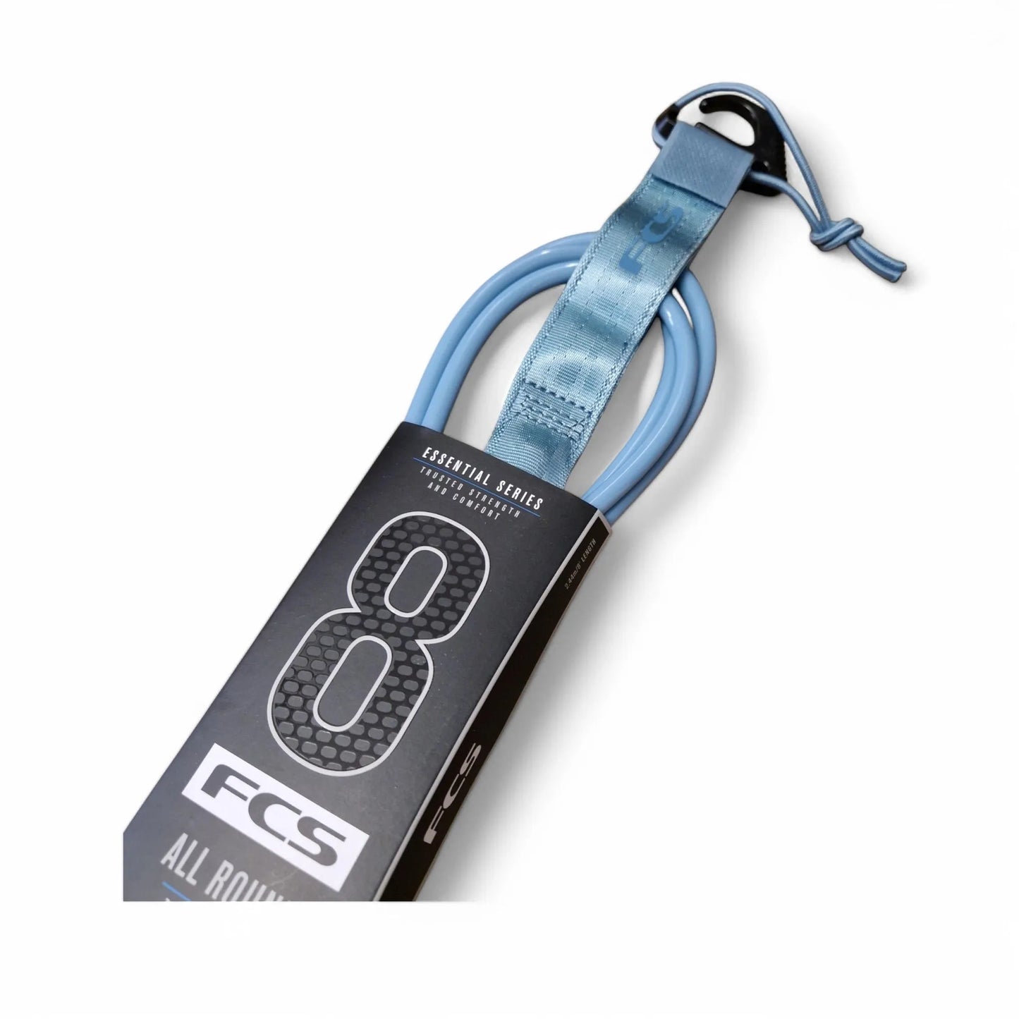 FCS All Round Essential Surf Leash 8'0 Tranquil Blue 8ft Surf Leash FCS