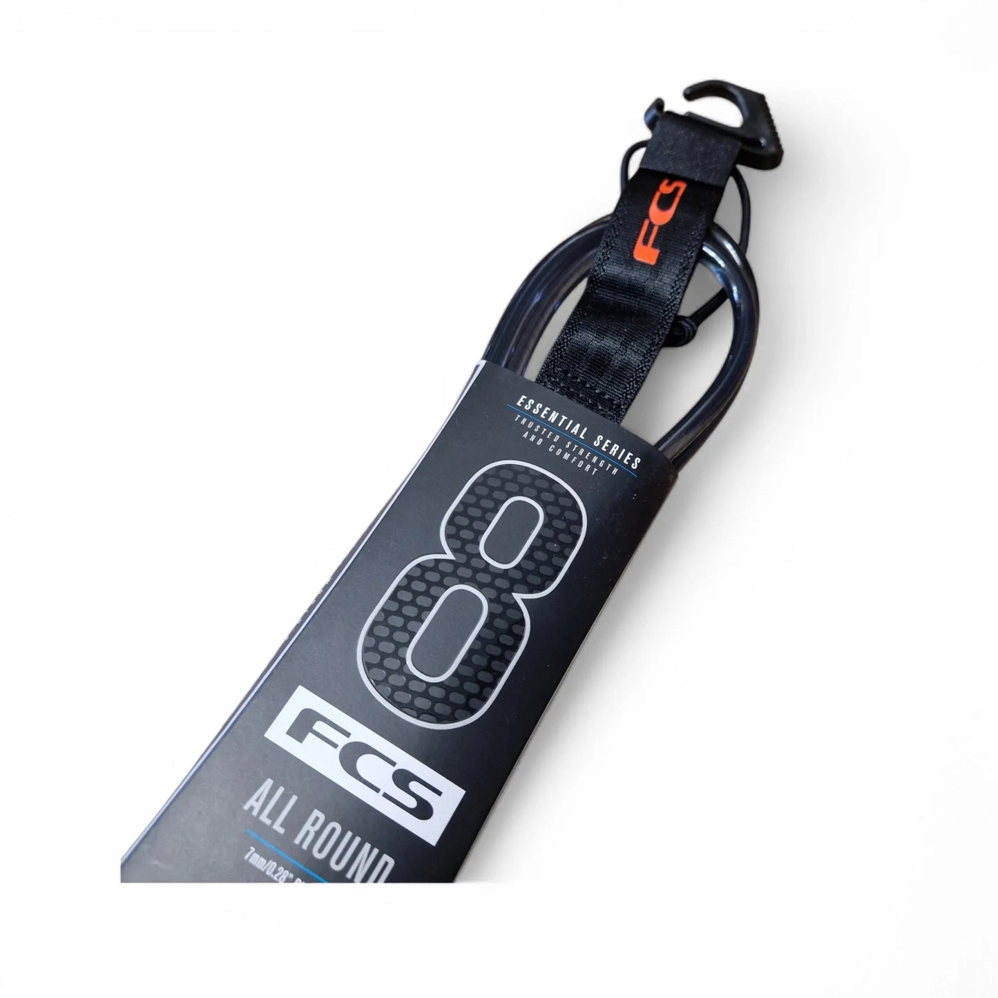 FCS All Round Essential Surf Leash 8'0 Flame Red 8ft Surf Leash FCS