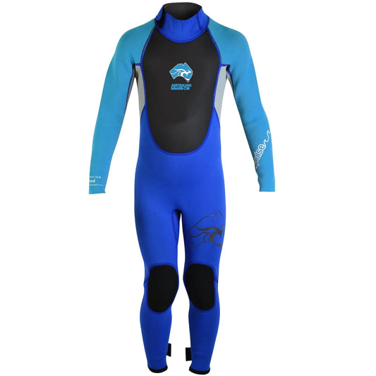 Kids (Toddler) 3/2mm Summer Wetsuit PULSE Full Length Kids Wetsuit Circle One Surf Blue 4XS