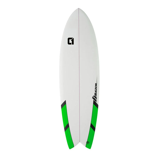 6ft 6 Razor Fish Tail Shortboard in Matt Finish Shortboard Circle One Surf Green
