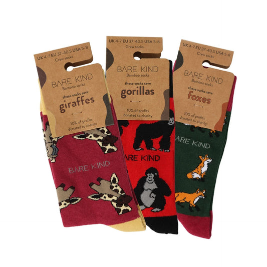 Red Lover 3 Bamboo Sock Set Socks Bare Kind