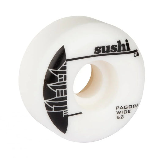 Sushi Wheels Pagoda Team V2 Wide White Skateboard Wheels Sushi