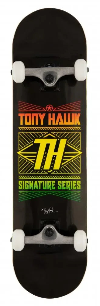 Tony Hawk SS 180 Complete Stacked Logo Skateboard + Protective Gear Combo Skateboards Tony Hawk