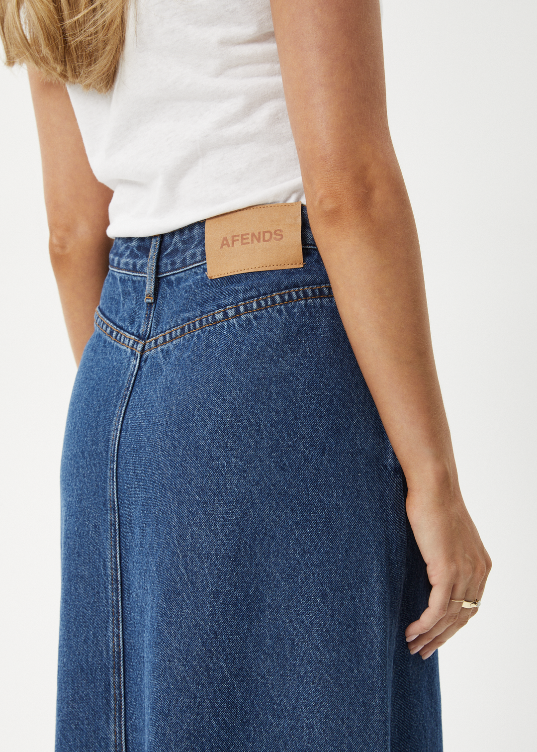Afends Chichi- Denim Midi Skirt ladies skirt AFENDS