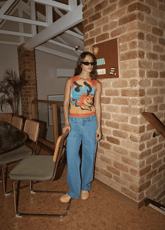 AFENDS Apocalypso Sheer Tank ladies top AFENDS