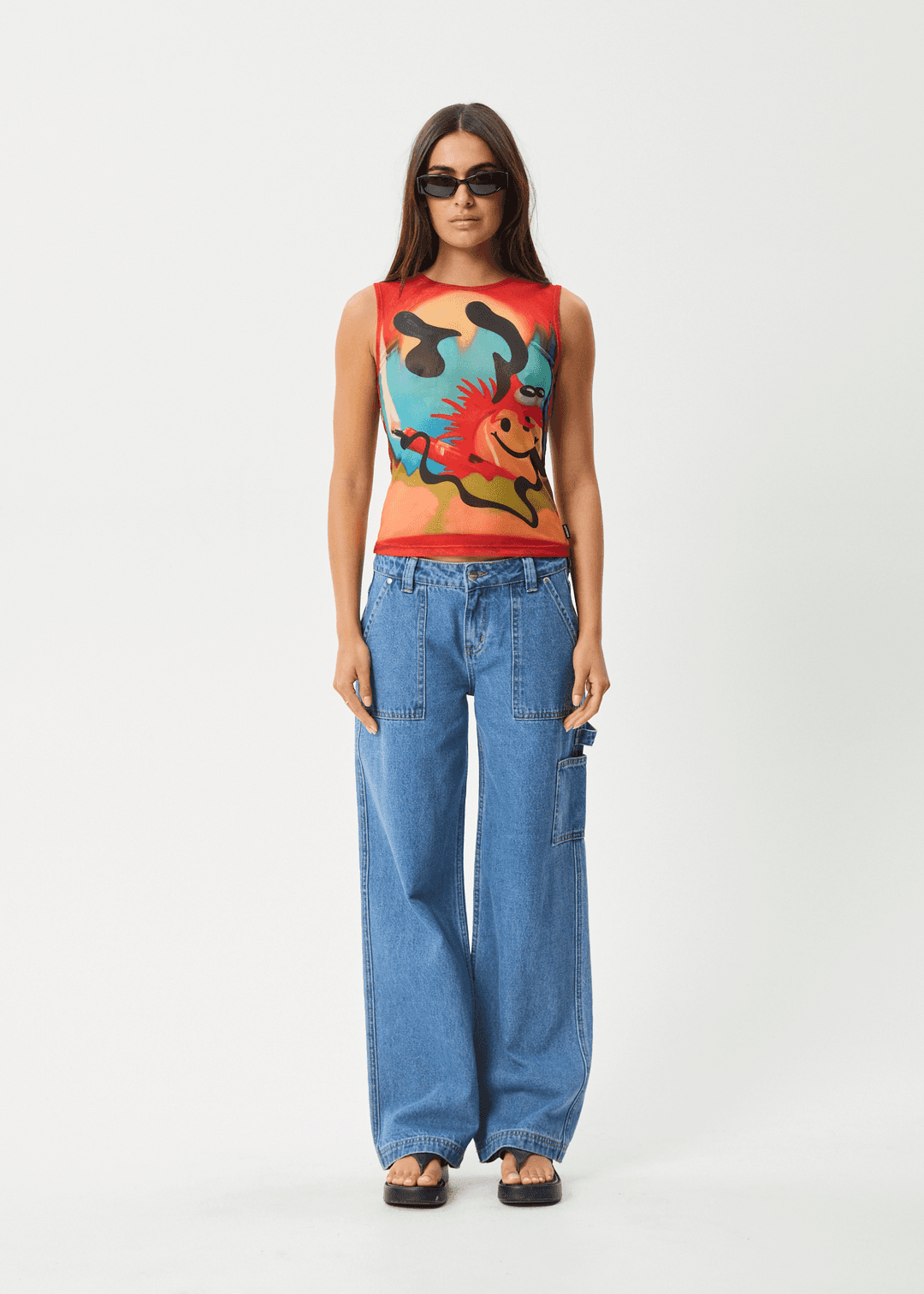 AFENDS Apocalypso Sheer Tank ladies top AFENDS