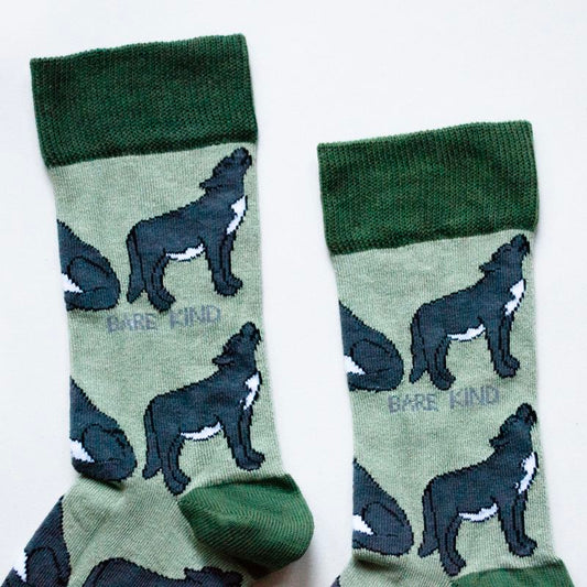Save the Wolves Bamboo Socks Socks Bare Kind