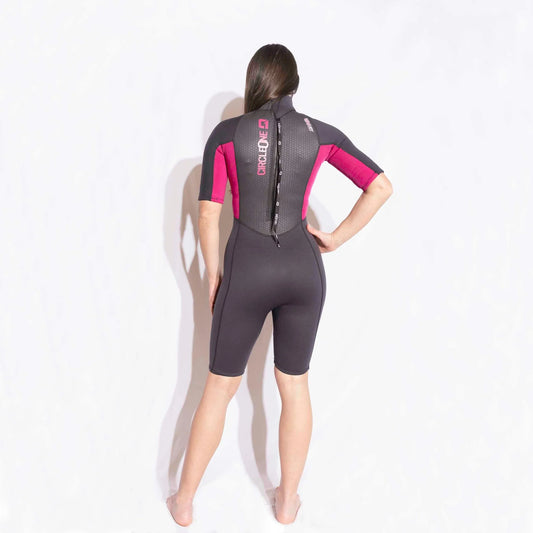 Womens 3/2mm Summer Wetsuit FAZE Shorty Womens Shorty Wetsuit Circle One Surf