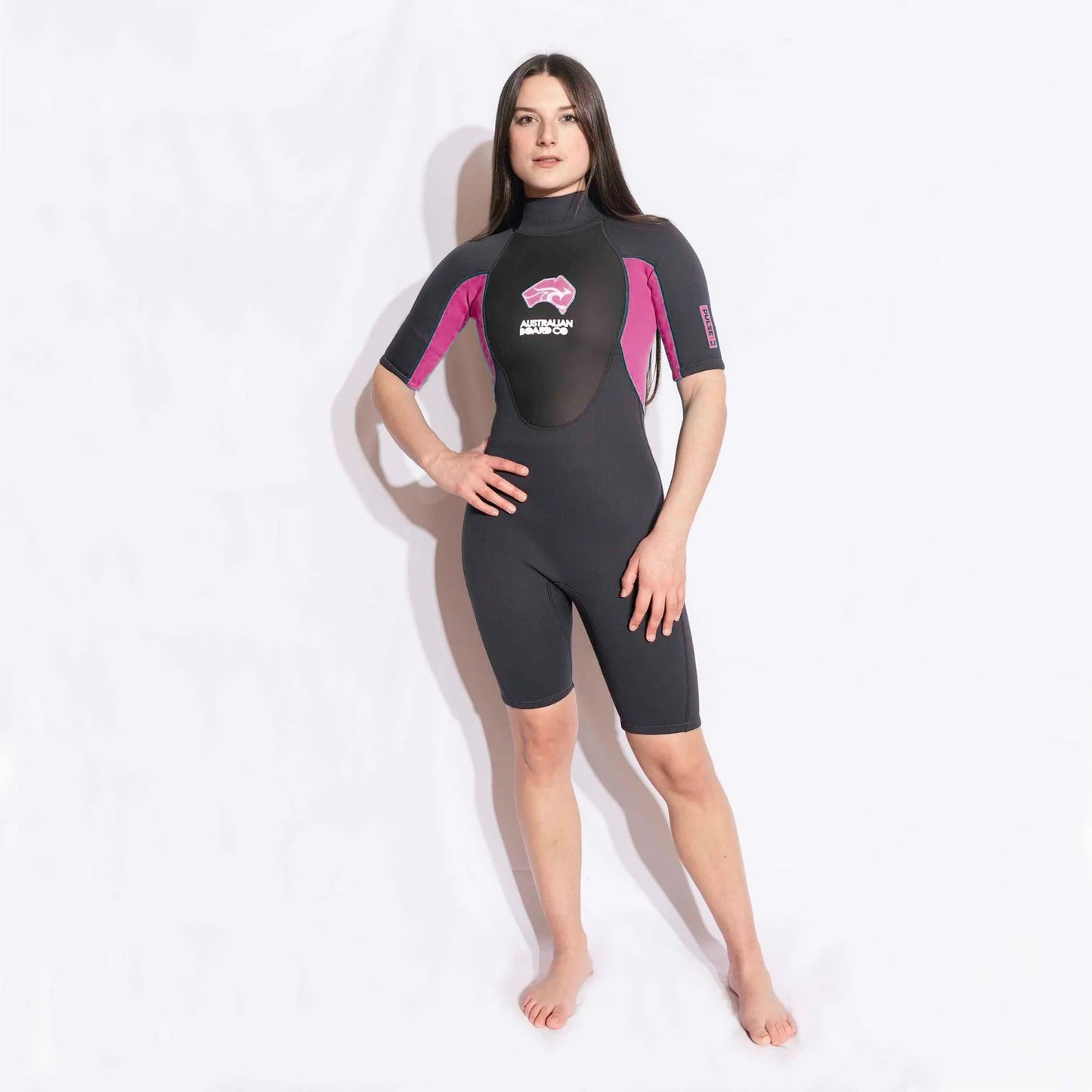 Womens 3/2mm Summer Wetsuit PULSE Shorty Womens Shorty Wetsuit Circle One Surf Magenta 8