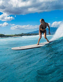 California Board Company CBC Mini Mal Soft Surfboard 7ft - White Wood Grain - Bob Gnarly Surf