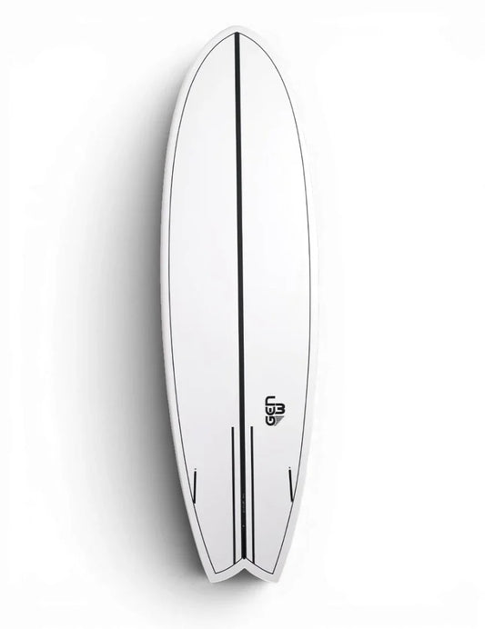 Cortez Prism Cubin Surfboard White 6'9" Fish Cortez