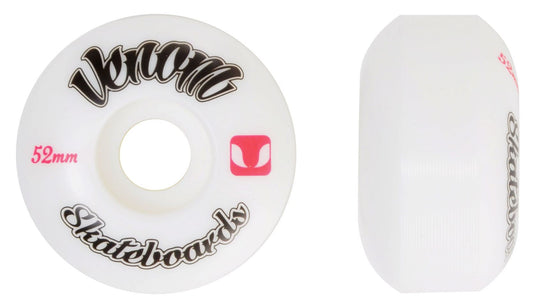 Venom Logo White Skateboard Wheels 50-60mm wheels Venom Skateboards