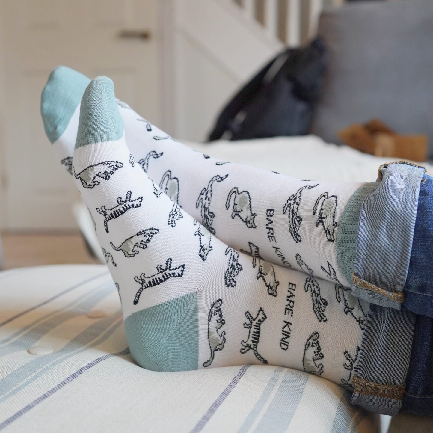 Save the Green Cat Bamboo Socks Socks Bare Kind