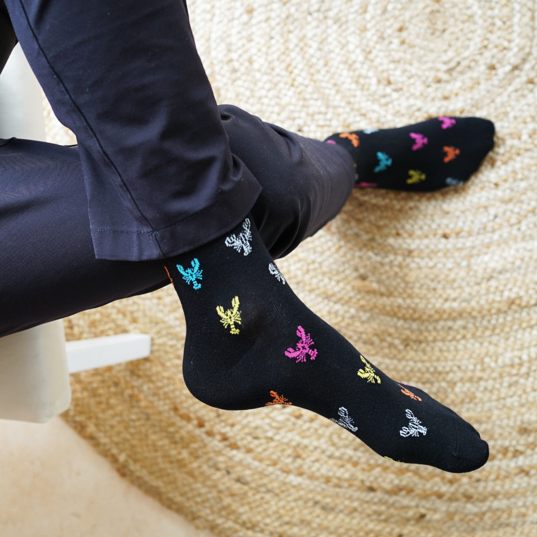 Save the Lobster Small Motif Bamboo Socks Socks Bare Kind