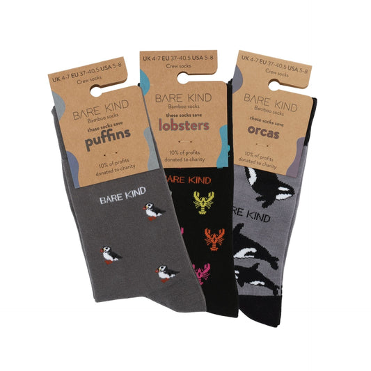 Midnight Classic 3 Bamboo Sock Set Socks Bare Kind