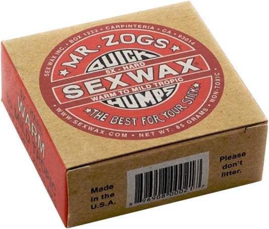 Mr Zogs Sex Wax Quick Humps - 5x Hard Base Coat - Warm / Mild Tropic - Bob Gnarly Surf