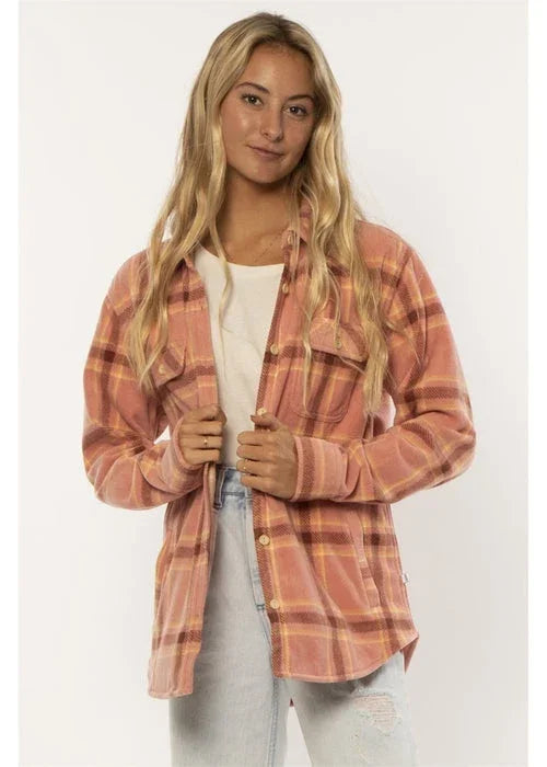 Sisstrevolution Nights Ls Wvn Fleece Top ladies jacket Sisstrevolution Rose Water S