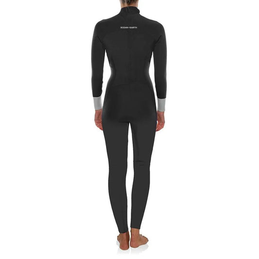 Ocean & Earth 4/3 Womens Free Flex Chest Zip Wetsuit Black - Bob Gnarly Surf