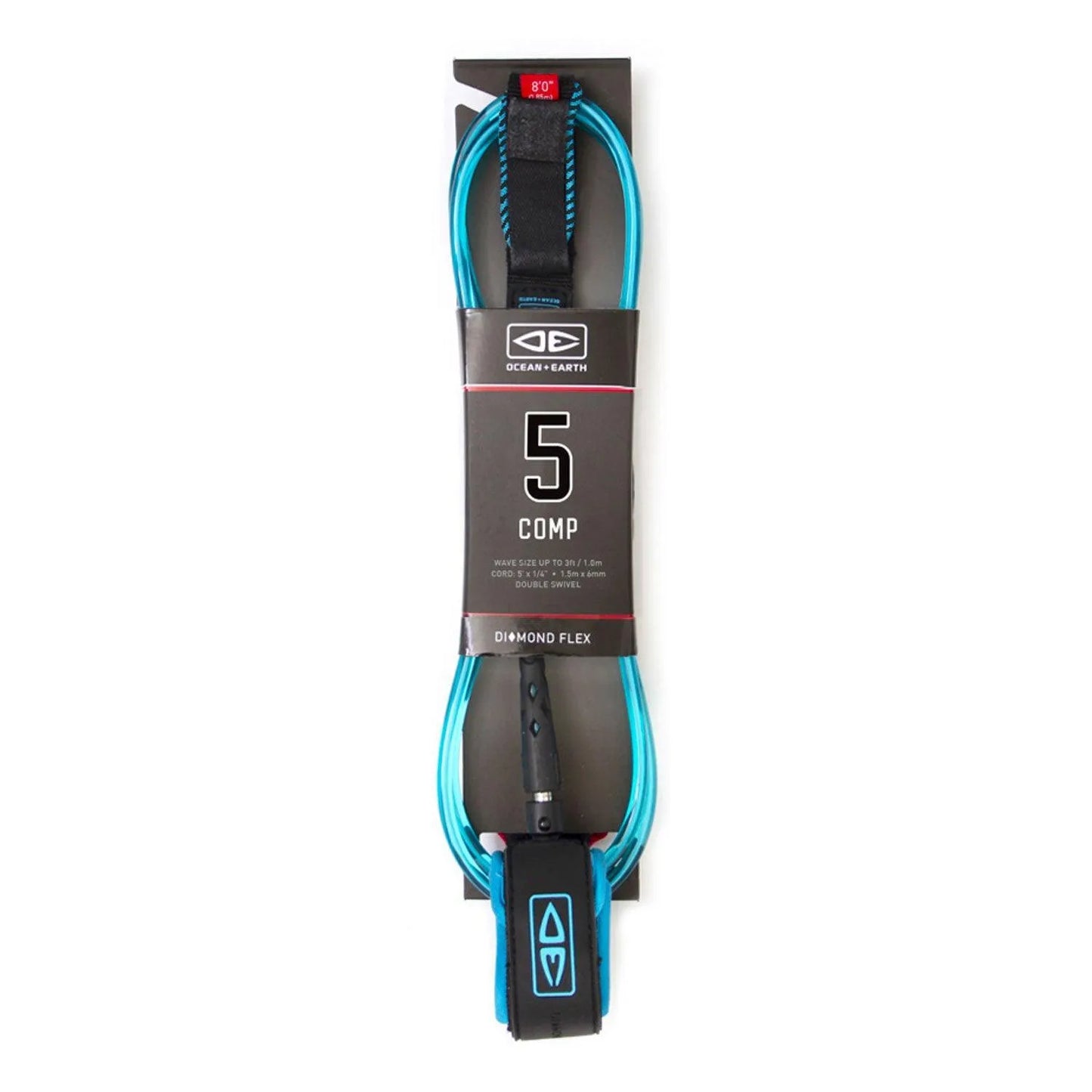 Ocean & Earth 5'0 Regular Comp Leash Blue - Bob Gnarly Surf
