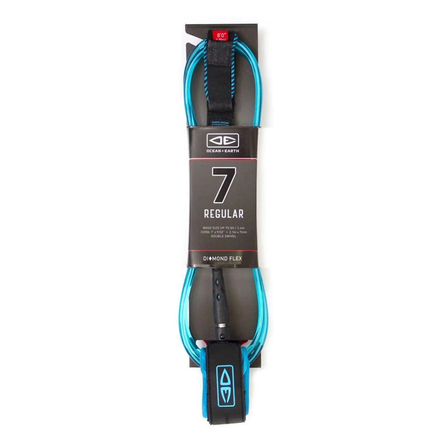 Ocean & Earth 7’0 Regular Moulded Surf Leash Blue - Bob Gnarly Surf