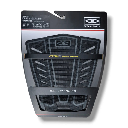 Ocean & Earth Kanoa Igarashi Lite Trac Surfboard Traction Pad Black Surfing Tail Pads Ocean & Earth