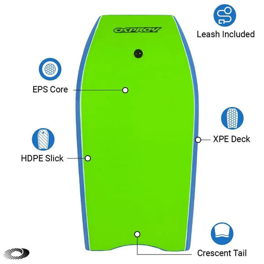 Osprey 44" STX Bodyboard Blue - Bob Gnarly Surf