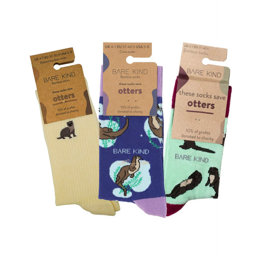 The Otter 3 Pack Bamboo Sock Set Socks Bare Kind