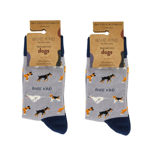 Purple Dog Pet Pair Bamboo Sock Set Socks Bare Kind